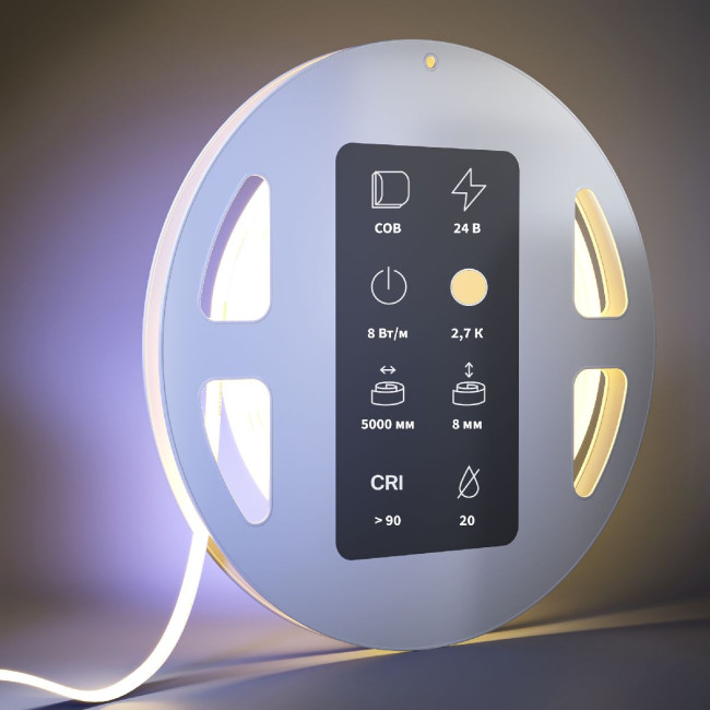 Светодиодная лента Maytoni Led Strip 24В 8Вт/м 2700К 5м IP20 201070 Светодиодная лента Maytoni Led Strip 24В 8Вт/м 2700К 5м IP20 201070
