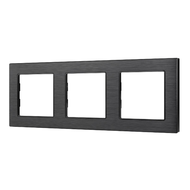 Рамка трехместная Arlight FRM-PRESTO-ALS-3-BK 043857 Рамка трехместная Arlight FRM-PRESTO-ALS-3-BK 043857