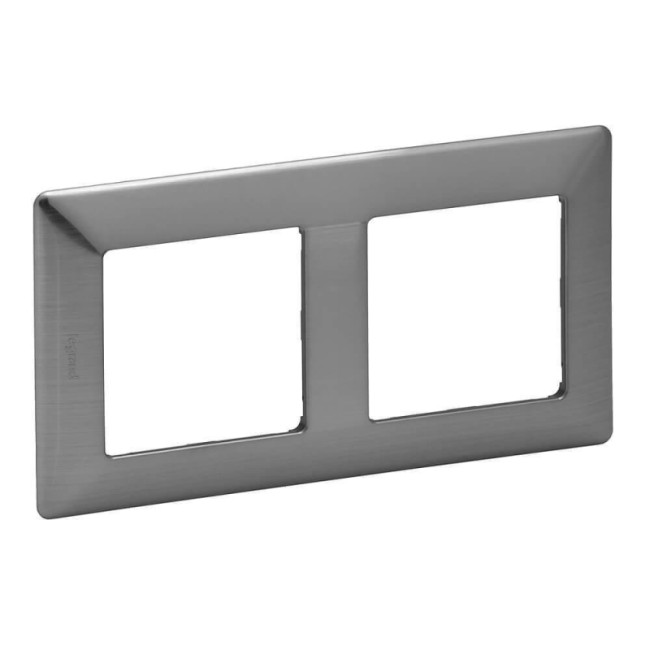 Рамка 2-постовая Legrand Valena Life Сталь 754152 Рамка 2-постовая Legrand Valena Life Сталь 754152