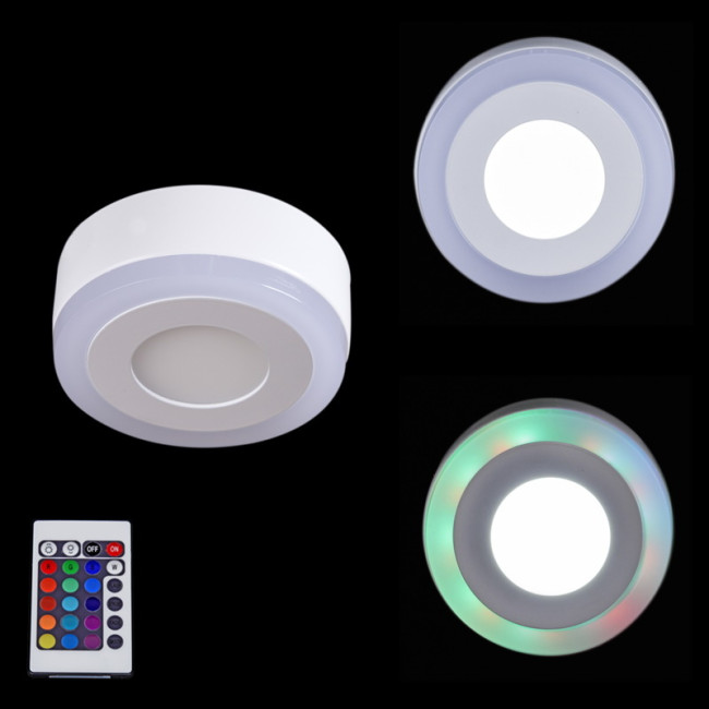 Накладной светильник Reluce 60503-9.0-001TM LED3+3W WH/DL+RGB Накладной светильник Reluce 60503-9.0-001TM LED3+3W WH/DL+RGB