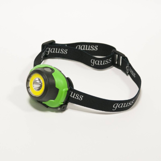 Налобный светодиодный фонарь Gauss от батареек 65х54 230 лм GF303 Налобный светодиодный фонарь Gauss от батареек 65х54 230 лм GF303