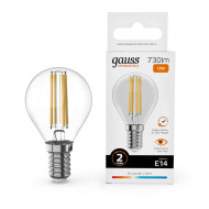 Лампа светодиодная Gauss Filament Elementary E14 12W 2700K 52112 Лампа светодиодная Gauss Filament Elementary E14 12W 2700K 52112