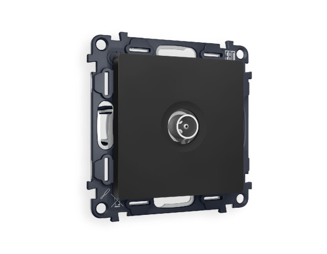 Комплект механизма TV розетки проходной 5-1000 MHz 4dB Ambrella Volt Alfa MA813030 Комплект механизма TV розетки проходной 5-1000 MHz 4dB Ambrella Volt Alfa MA813030