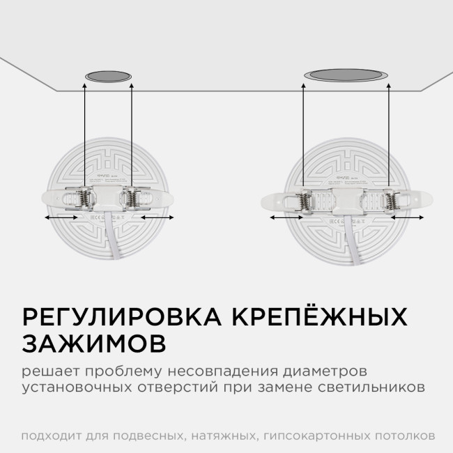 Встраиваемая светодиодная панель безрамочная Apeyron FLP 06-103