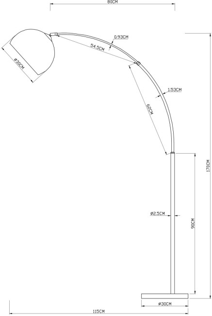 Торшер Arte Lamp Paolo A5822PN-1PB Торшер Arte Lamp Paolo A5822PN-1PB