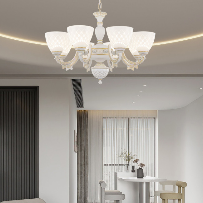 Подвесная люстра Arte Milano 343837/8 WT+G Подвесная люстра Arte Milano 343837/8 WT+G