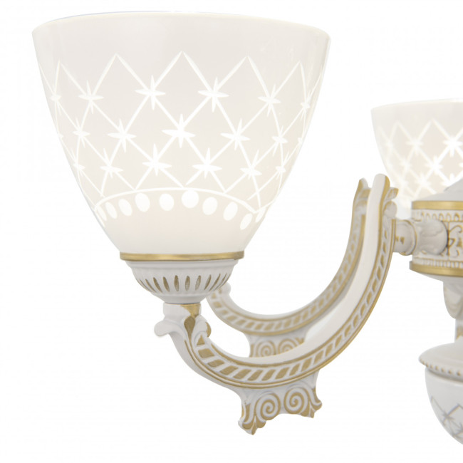 Подвесная люстра Arte Milano 343837/8 WT+G Подвесная люстра Arte Milano 343837/8 WT+G