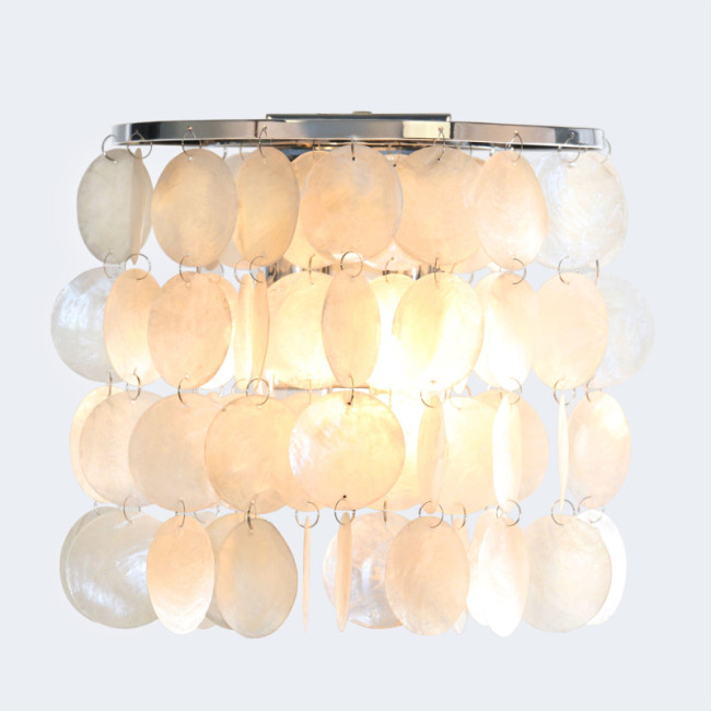 Настенный светильник Eurosvet Sandra 60084/2 хром/перламутр Настенный светильник Eurosvet Sandra 60084/2 хром/перламутр