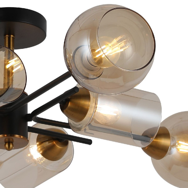 Люстра на штанге Illumico IL8243-8COU-79 BK GD