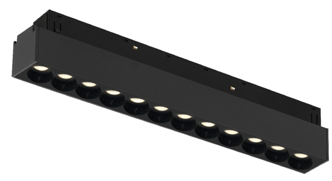 Трековый магнитный светильник iLedex Vision 4822-002-L235-12W-38DG-4000K-BK