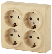 Розетка 2P+E Schuko со шторками Эра 11-2211-11 Б0020711