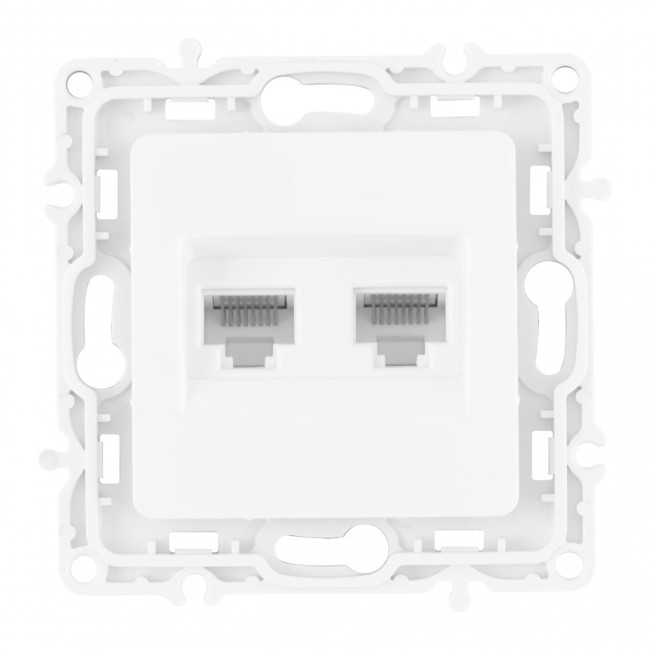 Розетка RJ45 Arte Milano 217.45-2.white Розетка RJ45 Arte Milano 217.45-2.white