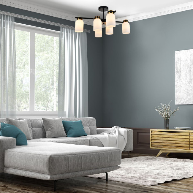 Люстра на штанге Escada Madison 1151/6P Люстра на штанге Escada Madison 1151/6P