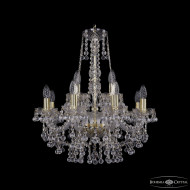 Подвесная люстра Bohemia Ivele Crystal 1409/8+4/195/h-62 G Подвесная люстра Bohemia Ivele Crystal 1409/8+4/195/h-62 G