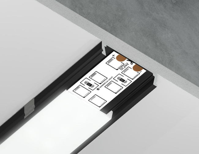Алюминиевый накладной профиль Ambrella Light Alum Profile GP1800BK Алюминиевый накладной профиль Ambrella Light Alum Profile GP1800BK