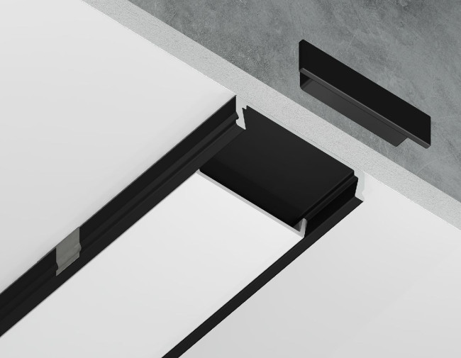 Алюминиевый накладной профиль Ambrella Light Alum Profile GP1800BK Алюминиевый накладной профиль Ambrella Light Alum Profile GP1800BK