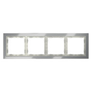 Рамка на 4 поста Voltum S70 VLS110405 (сталь, стекло)