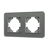 Рамка на 2 поста стеклянная Arlight FRM-OMALI-GS-2-GR 049694