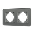 Рамка на 2 поста стеклянная Arlight FRM-OMALI-GS-2-GR 049694 Рамка на 2 поста стеклянная Arlight FRM-OMALI-GS-2-GR 049694