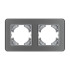 Рамка на 2 поста стеклянная Arlight FRM-OMALI-GS-2-GR 049694 Рамка на 2 поста стеклянная Arlight FRM-OMALI-GS-2-GR 049694