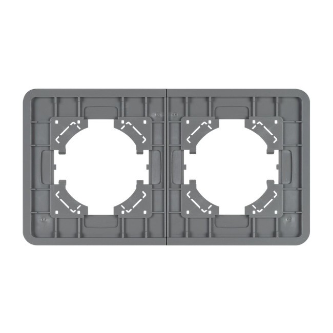 Рамка на 2 поста стеклянная Arlight FRM-OMALI-GS-2-GR 049694 Рамка на 2 поста стеклянная Arlight FRM-OMALI-GS-2-GR 049694