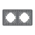 Рамка на 2 поста стеклянная Arlight FRM-OMALI-GS-2-GR 049694 Рамка на 2 поста стеклянная Arlight FRM-OMALI-GS-2-GR 049694