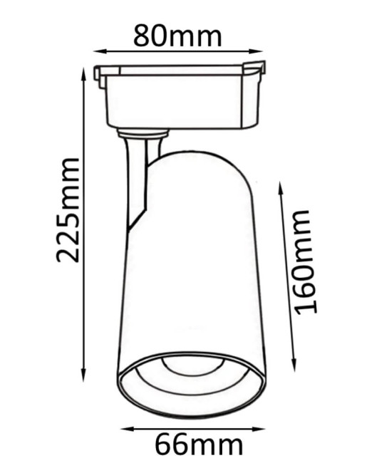 Трековый светильник Crystal Lux CLT 0.31 006 CLT 0.31 006 20W BL