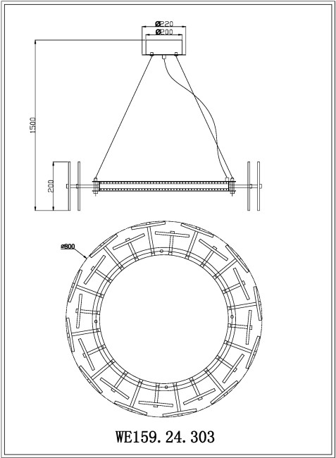Подвесная люстра Wertmark Nicola WE159.24.303 Подвесная люстра Wertmark Nicola WE159.24.303