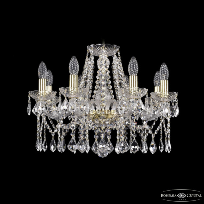 Подвесная люстра Bohemia Ivele Crystal 1413/8/200 G Leafs