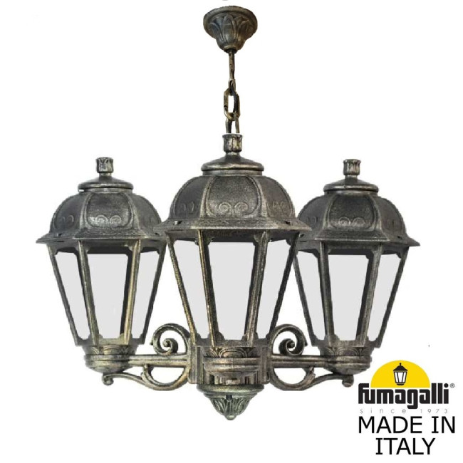 Уличный подвесной светильник Fumagalli SICHEM/SABA 3L K22.120.S30.BXE27 Уличный подвесной светильник Fumagalli SICHEM/SABA 3L K22.120.S30.BXE27