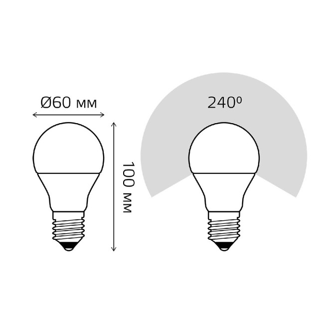 Лампа светодиодная диммируемая Gauss E27 10W 3000-6500K матовая 102102410 Лампа светодиодная диммируемая Gauss E27 10W 3000-6500K матовая 102102410
