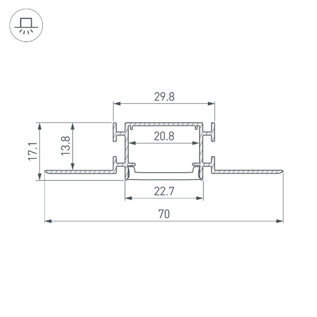 Профиль Arlight FANTOM-BENT-W23-SIDE-2000 ANOD 040331(1) Профиль Arlight FANTOM-BENT-W23-SIDE-2000 ANOD 040331(1)