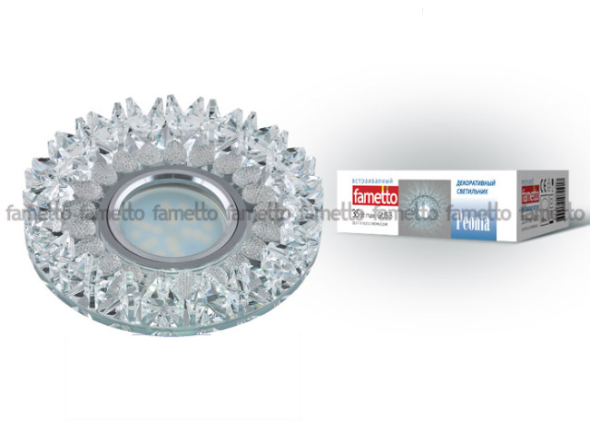 Встраиваемый светильник Fametto Peonia DLS-P101 GU5.3 CHROME/CLEAR Встраиваемый светильник Fametto Peonia DLS-P101 GU5.3 CHROME/CLEAR