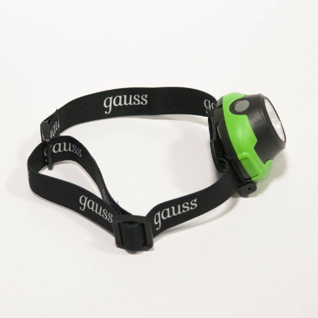 Налобный светодиодный фонарь Gauss от батареек 66х54 120 лм GF302 Налобный светодиодный фонарь Gauss от батареек 66х54 120 лм GF302