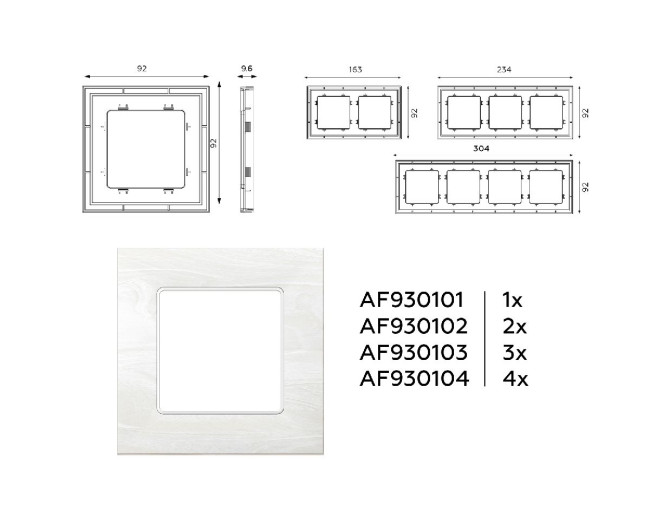 Рамка одноместная Ambrella Volt Grand AF930101