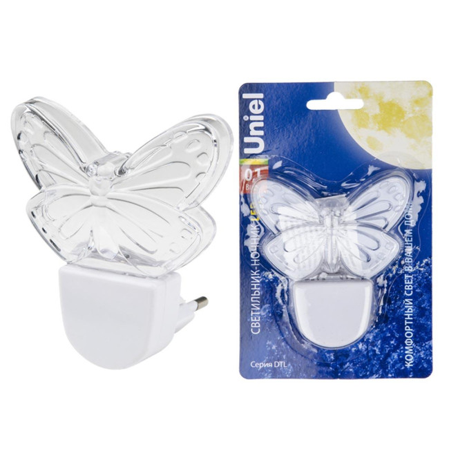 Светильник-ночник Uniel DTL-315 Бабочка/White UL-00007049 Светильник-ночник Uniel DTL-315 Бабочка/White UL-00007049