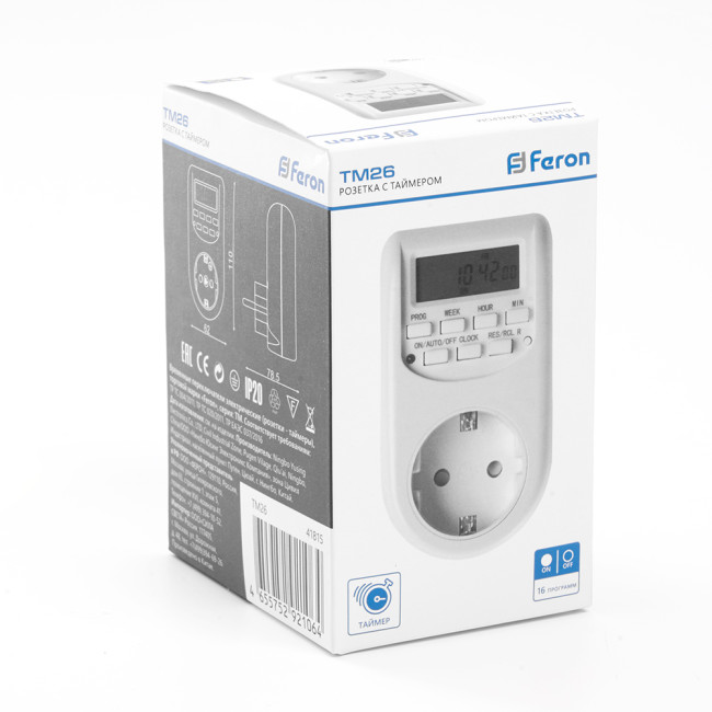 Розетка с таймером Feron TM26 41815 Розетка с таймером Feron TM26 41815