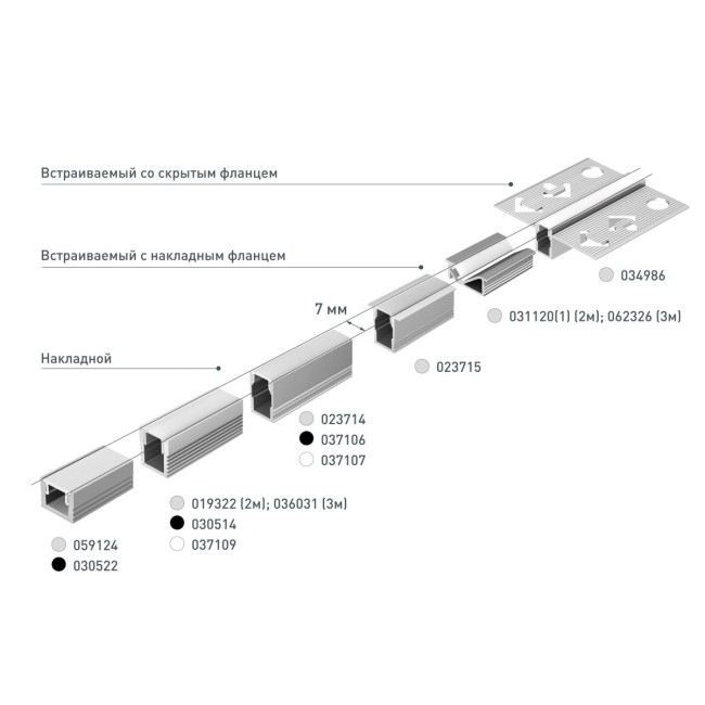 Профиль Arlight SL-BEVEL-3000 ANOD (Алюминий) 062326 Профиль Arlight SL-BEVEL-3000 ANOD (Алюминий) 062326