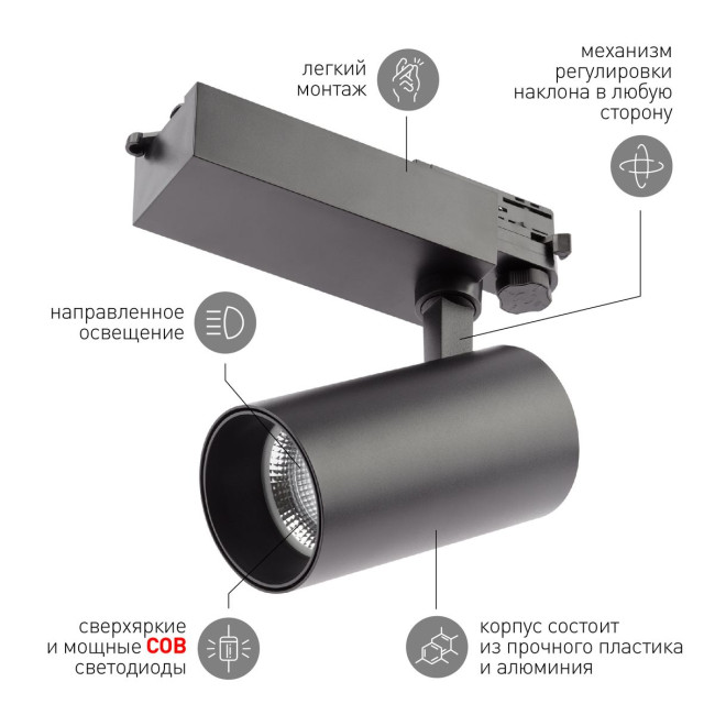 Трековый светильник ЭРА SТR-30-36-40K-B30 Б0049766 Трековый светильник ЭРА SТR-30-36-40K-B30 Б0049766