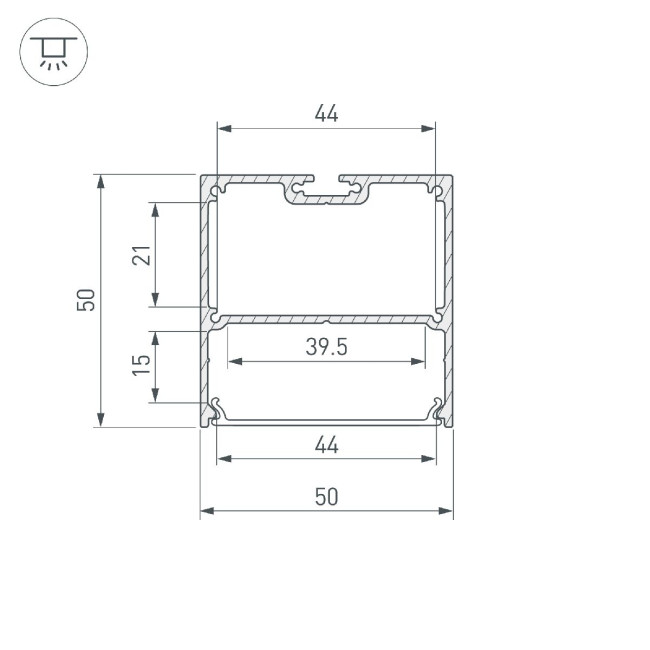 Профиль Arlight SL-LINE-5050-LW-2000 WHITE 038450