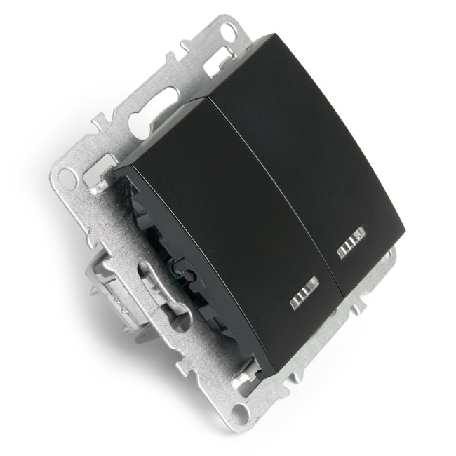 Выключатель 2-клавишный с индикатором Stekker Эрна PSW10-9102-03 49147 Выключатель 2-клавишный с индикатором Stekker Эрна PSW10-9102-03 49147