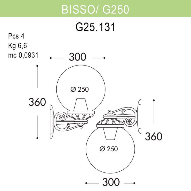 Уличный настенный светильник Fumagalli Bisso/G250 G25.131.000.AZE27 Уличный настенный светильник Fumagalli Bisso/G250 G25.131.000.AZE27