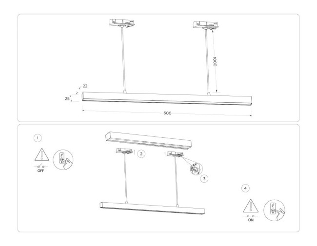 Трековый однофазный светильник Ambrella Light Track System GL6785