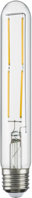 Лампа светодиодная филаментная Lightstar LED Filament E27 6W 3000K трубчатая прозрачная 933902 Лампа светодиодная филаментная Lightstar LED Filament E27 6W 3000K трубчатая прозрачная 933902