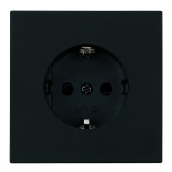 Розетка 1-местная с защитной шторкой с/з (механизм) Stekker 250В 16А Мия RST16-3110-05 черный бархат 50454