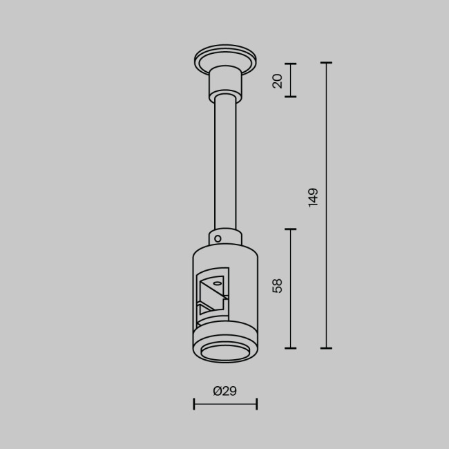 Крепление настенное одинарное удлиненное Maytoni Flarity TRA155CW-SL1-B
