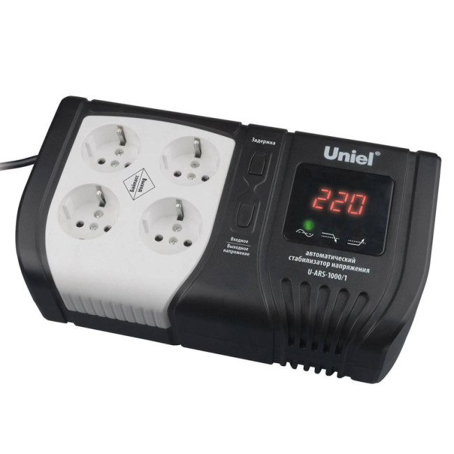 Стабилизатор напряжения Expert (09622) Uniel 1000ВА U-ARS-1000/1 Стабилизатор напряжения Expert (09622) Uniel 1000ВА U-ARS-1000/1