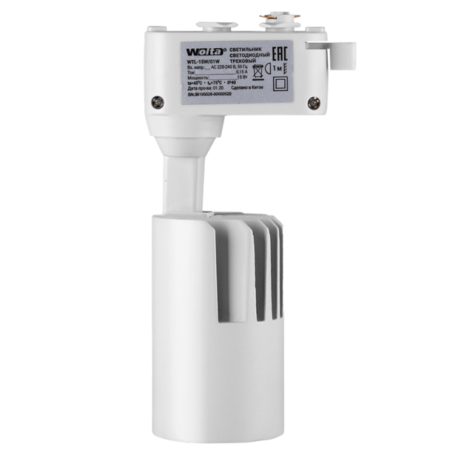 Трековый однофазный светильник Wolta WTL-35W/01W