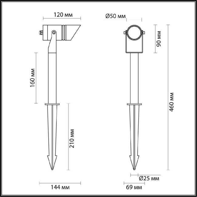 Грунтовый светильник Odeon Light Nature Stima 6648/6GL3 Грунтовый светильник Odeon Light Nature Stima 6648/6GL3