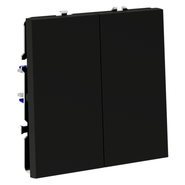 Проходной переключатель двухклавишный Voltum S70 VLS020308 (черный матовый) Проходной переключатель двухклавишный Voltum S70 VLS020308 (черный матовый)